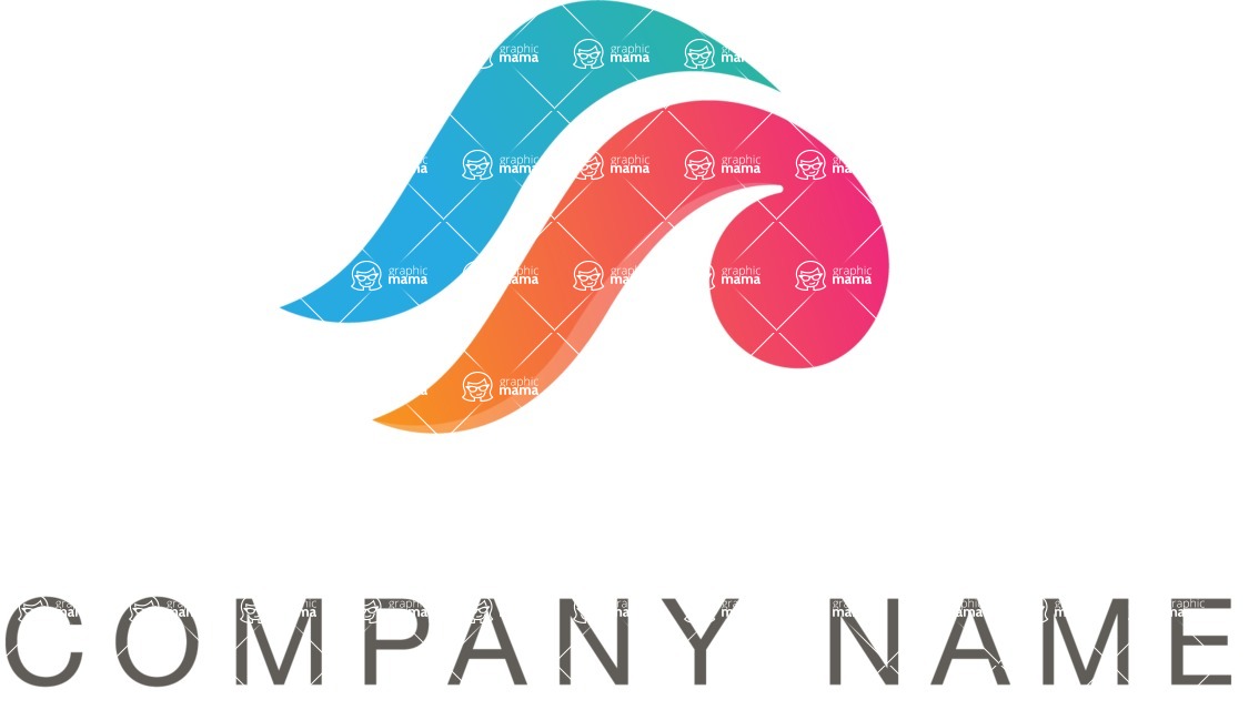 Business Logo Templates - vector graphics in a pack from GraphicMama - Colorful Sea Shipping Company Logo Design with Waves